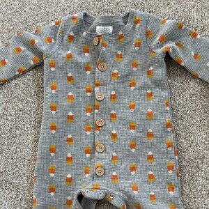 Mudpie Halloween Candy Corn Pajama Onesie